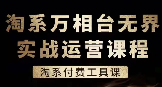 淘系万相台无界实战运营课，淘系付费工具课-第一资源库