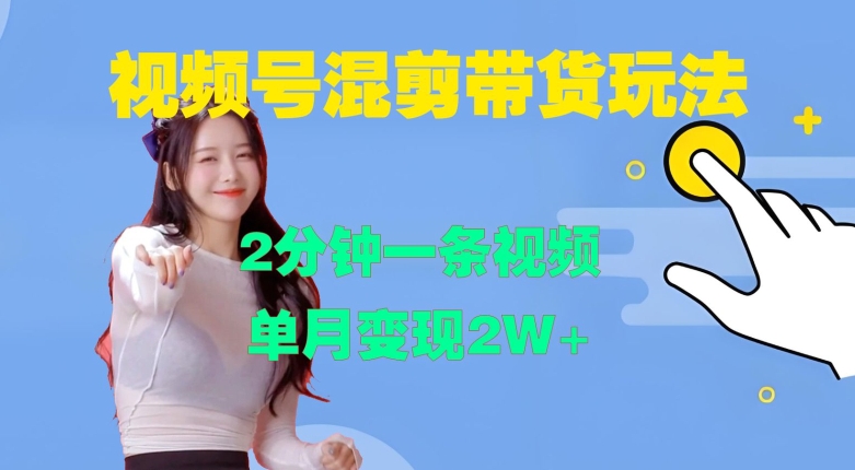 视频号混剪玩法,2分钟一条视频,单月变现2W+【揭秘】-第一资源库