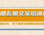 朋友圈文案培训课，听了就会写，写了就会卖的朋友圈文案课-第一资源库