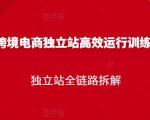 跨境电商独立站高效运行训练营,独立站全链路拆解-第一资源库