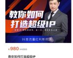 教你如何打造超级IP，抖音流量红利新机遇（价值980元）-第一资源库