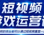 短视频游戏赚钱特训营,0门槛小白也可以操作,日入1000+-第一资源库