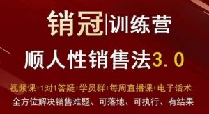 爆款!销冠训练营3.0之顺人性销售法,全方位解决销售难题、可落地、可执行、有结果-第一资源库