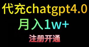 代充chatgpt4,日入500+,精准引流,暴力变现【揭秘】-第一资源库