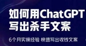 如何用ChatGPT写出杀手文案,6个月实操经验,快速写出收钱文案-第一资源库