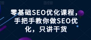 零基础SEO优化课程,手把手教你做SEO优化,只讲干货-第一资源库