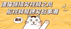 借猫咪搞笑视频之风,掀视频号爆笑故事潮,轻松日入四位数,无门槛快速入门!-第一资源库